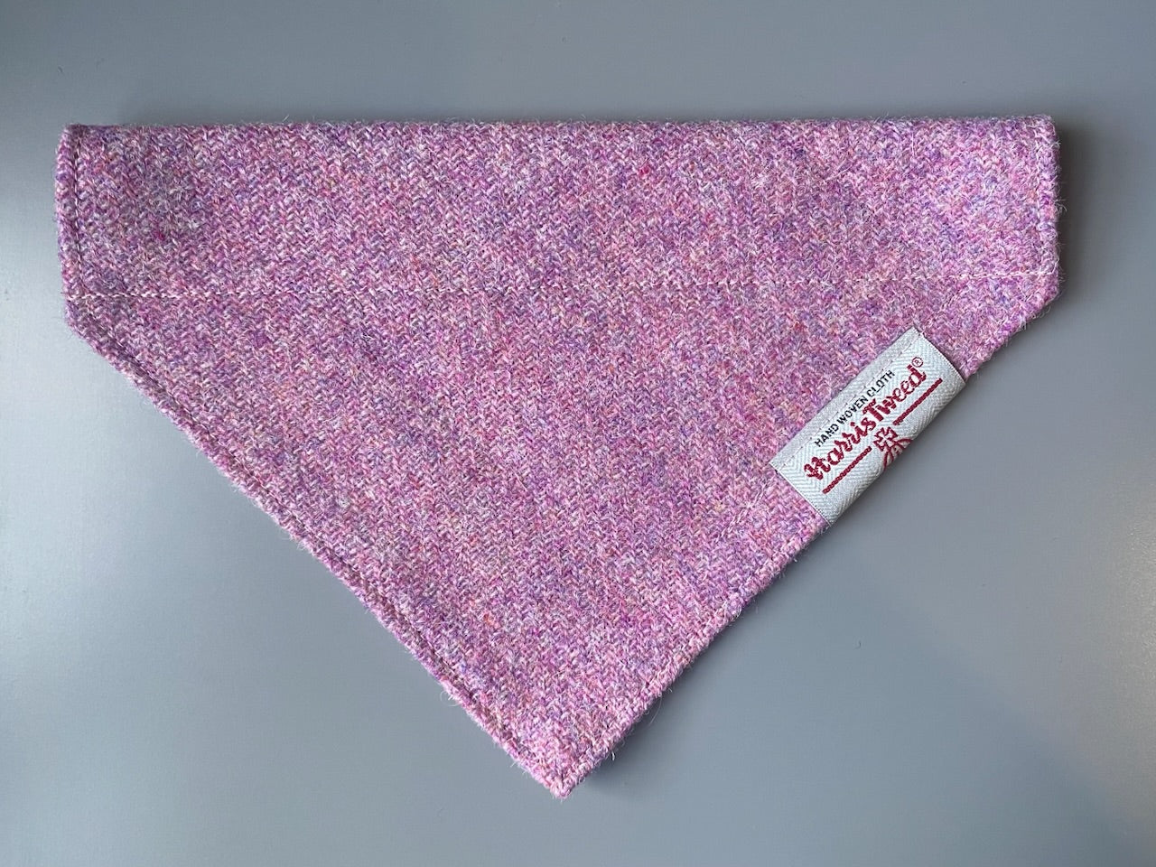 Harris Tweed dog bandana neckerchief baby pink Sizes S M L XL pet scarf