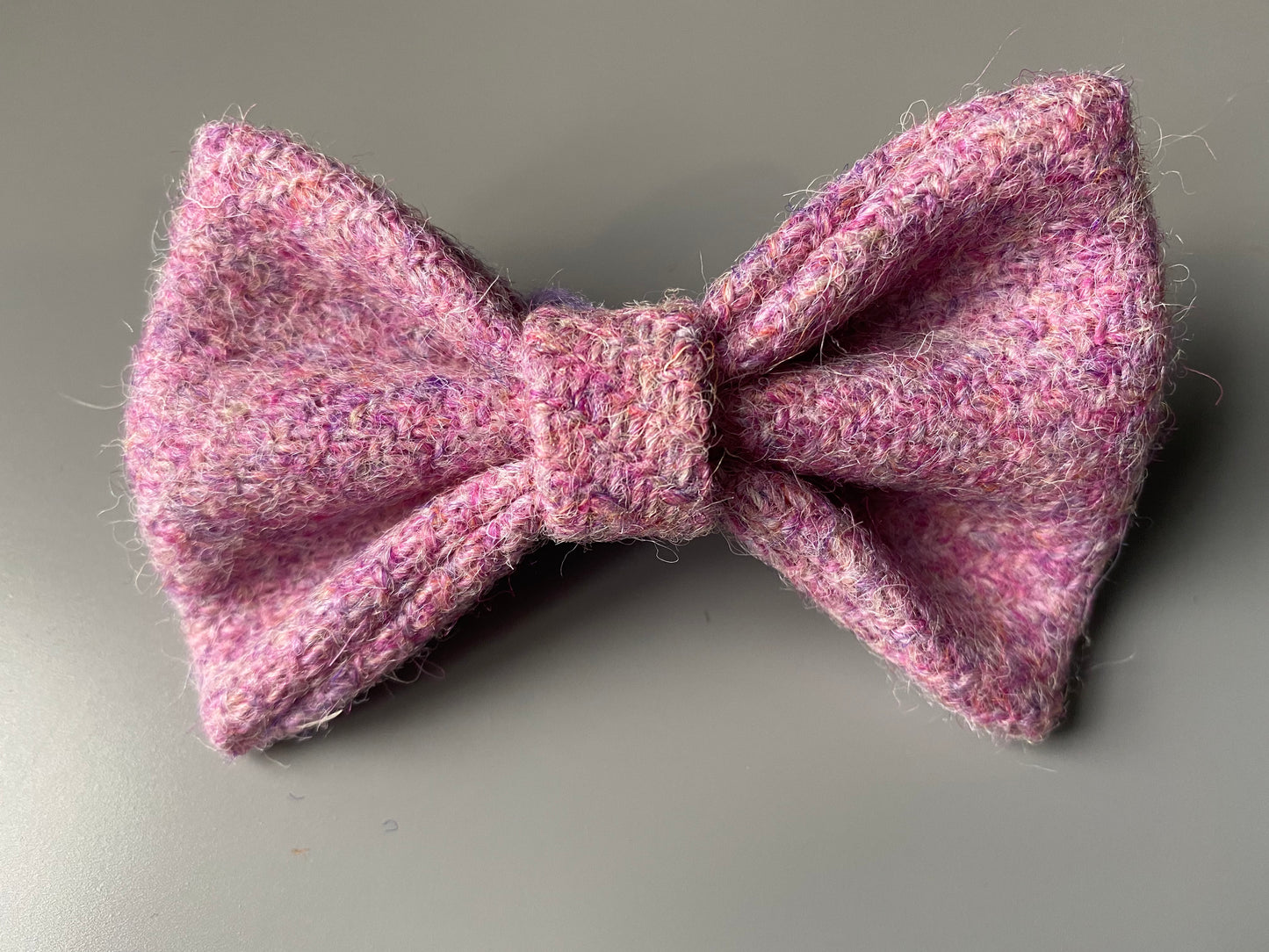 Harris Tweed Bow Dog Collar Baby Pink dickie bow tie charm