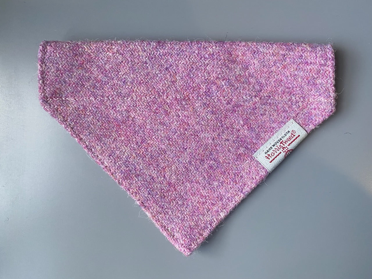 Harris Tweed dog bandana neckerchief baby pink Sizes S M L XL pet scarf