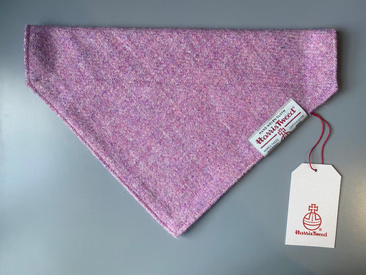 Harris Tweed dog bandana neckerchief baby pink Sizes S M L XL pet scarf